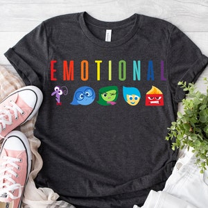 Disney Inside Out Emotional Rainbow T-shirt Joy Disgust Fear - Etsy