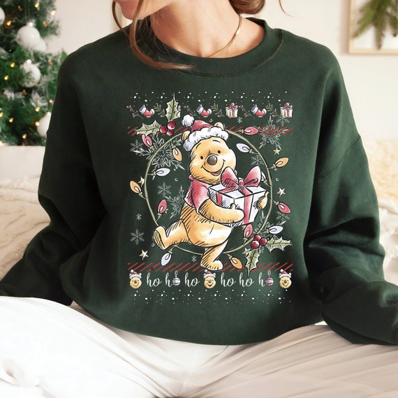 pooh bear ugly christmas sweater