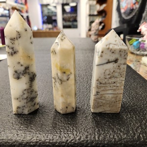 Dendritic Opal Tower, Crystal, Obelisk, Home Decor