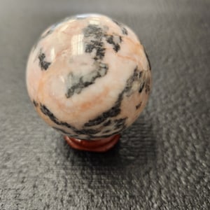 Pink Zebra Jasper Sphere, Crystal, Home Decor