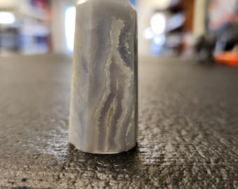 Blue Lace Agate Tower, Crystal, Home Decor