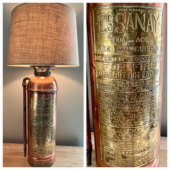 Vintage fire extinguisher lamp deals