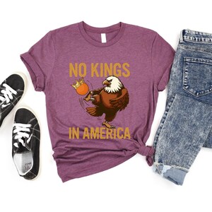 Patriotic Protest Shirt for Her, Pro Democracy July 4th Liberal Gift, No Kings In America Shirt, Anti Trump Political Statement Tee,
