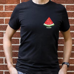 Freedom Watermelon Shirt, Gaza Solidarity Tee, Stand With Palestine Shirt, Palestinian Freedom Shirt, Protest Tee