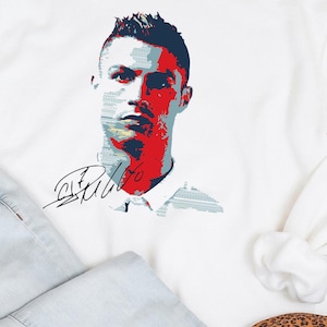 Ronaldo Sweatshirt, Soccer Tee for Fans, Gift for Football Enthusiast, Casual Sweatshirt, Birthday Gift for Sports Lover