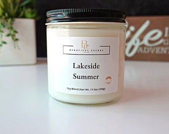 Hand poured Scented Soy Candles "LAKESIDE SUMMER"