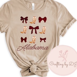 Alabama Coquette Cowboy Boot PNG Design