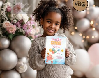 Plantilla de tarjeta de cumpleaños de Silly Goose, tamaño 5x7, editable en Canva, descarga digital