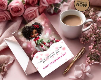 Plantilla de San Valentín, tarjeta de San Valentín con temática de cuidado, personal, bricolaje, amor