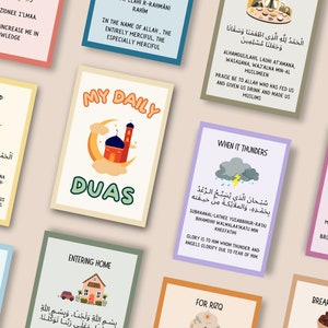 Kids Dua Cards | Duas for Kids | Prayer Cards | Islamic Dua Flashcards | Printable Dua | Dua Cards for Kids |