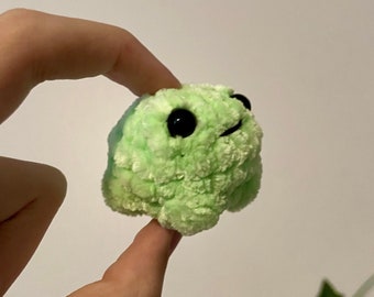 Crochet Tiny Mini Frog Keychain Option