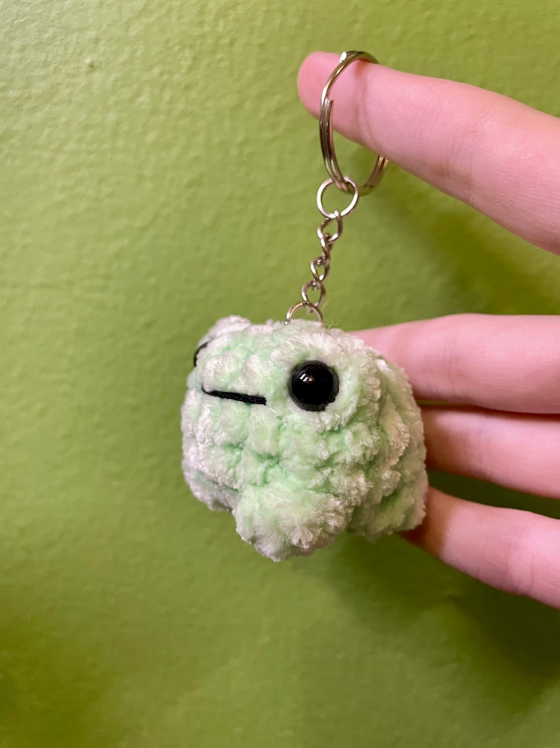 Crochet Tiny Mini Frog Keychain Option Etsy