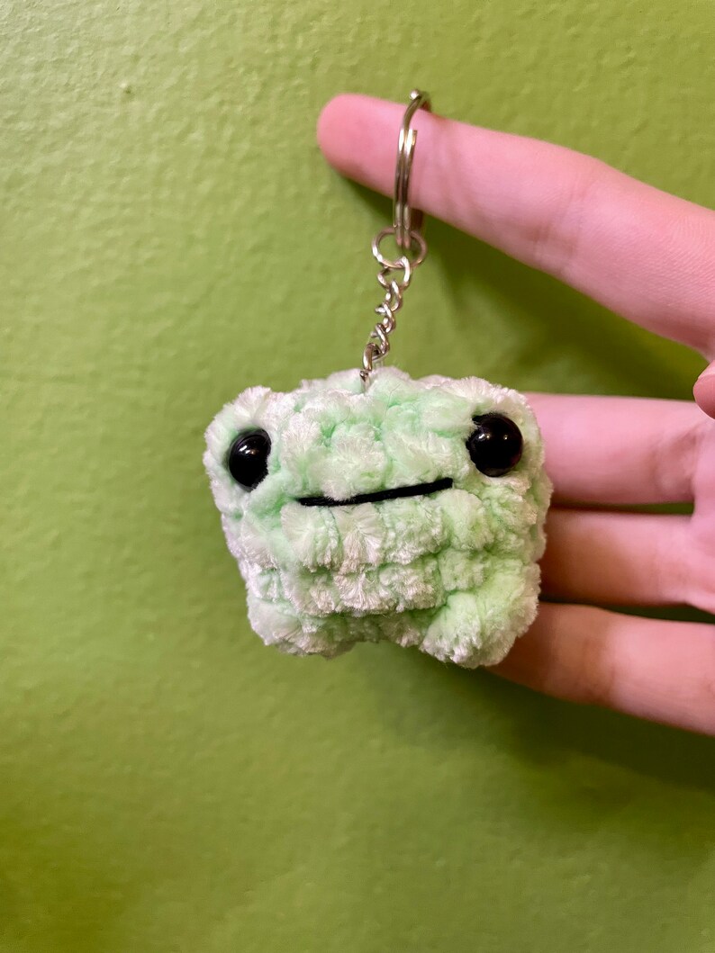Crochet Tiny Mini Frog Keychain Option Etsy