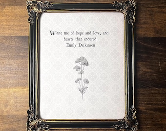 Emily Dickinson Digital Print, Wall Art Idea for Home, Printable, Digital Download, Includes 3 Sizes