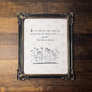 The Secret Garden Zitat Vintage Wandkunst (Digitaler Download)