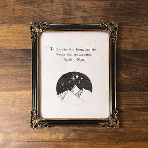 A Court of Mist and Fury Wall Art Printable Wall Art Sarah J Maas Quote To the stars who listen ACOTAR Fan