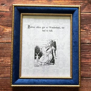 Alice in Wonderland Quote Print: Vintage Wall Art (Digital Download)