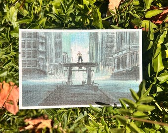 Yuji Itadori Jujutsu Kaisen Shibuya JJK: Hand Painted Watercolor Anime Art Print (4x6 inches)