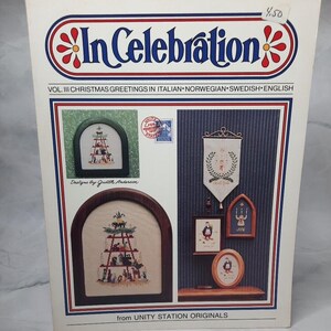 1989 Unity Station Originals Cross Stitch Ulotka Tom III Życzenia świąteczne