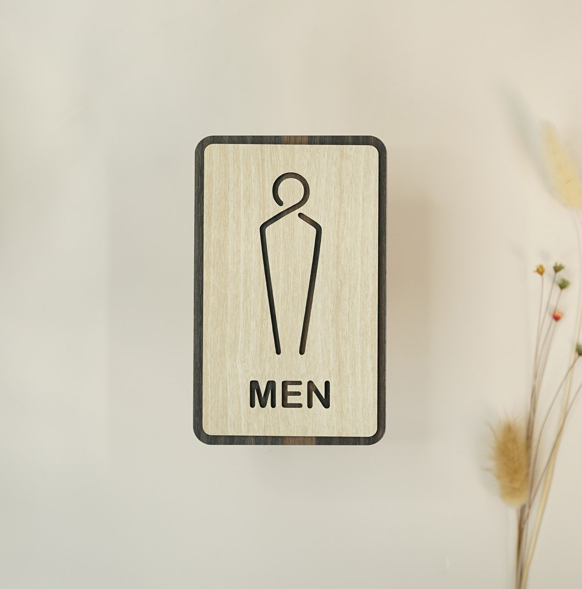 Men/women Sign, Gender Toilet Symbol, 3D Wood Sign WC Signage, Restroom ...