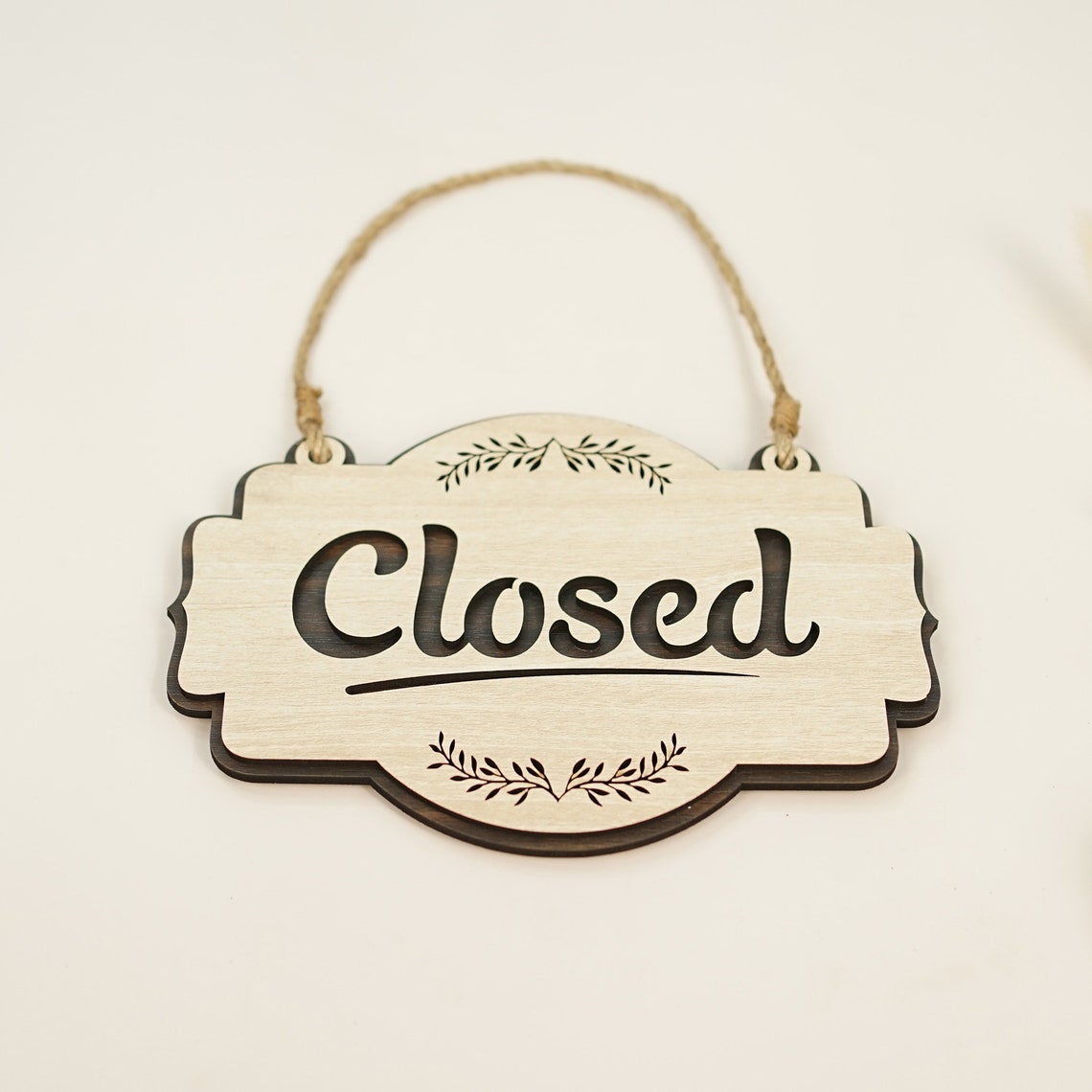 Open Closed Sign, Open Wood Sign, Closed Wood Sign, Double Sided ...
