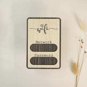 3D Wooden WiFi Password Sign: Guest Room Decor
