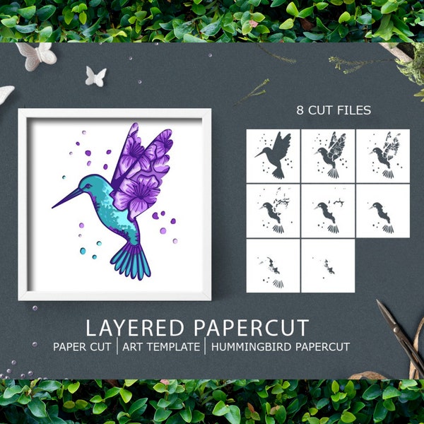 Hummingbird 3D Papercut Shadow box, 3D Layered SVG Shadow Box, Cricut Design Downloads PNG Transparent Printing Design, Paper Craft Hummingbird 3D Papercut Shadow box, 3D Layered SVG Shadow Box, Cricut Design Downloads PNG Transparent Printing Design, Paper Craft