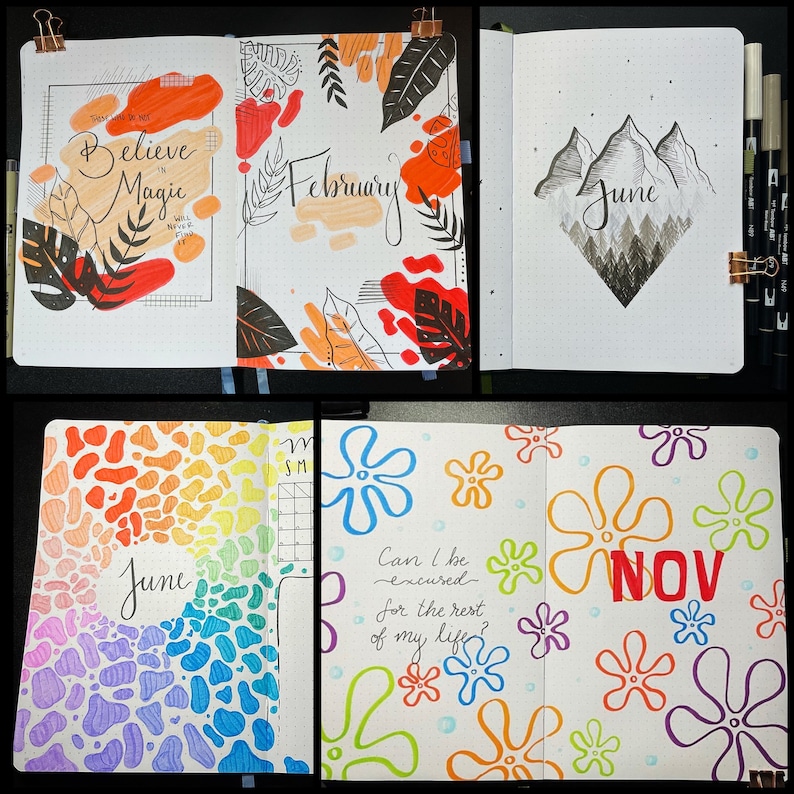 Handmade Custom Bullet Journal Etsy