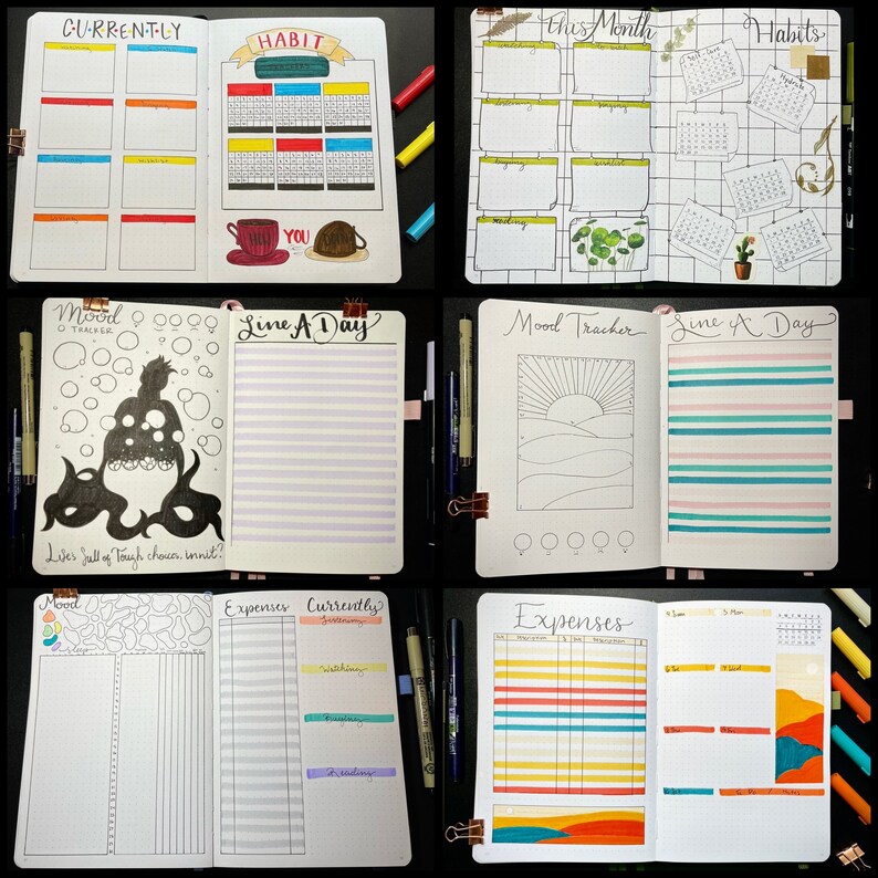 Handmade Custom Bullet Journal Etsy