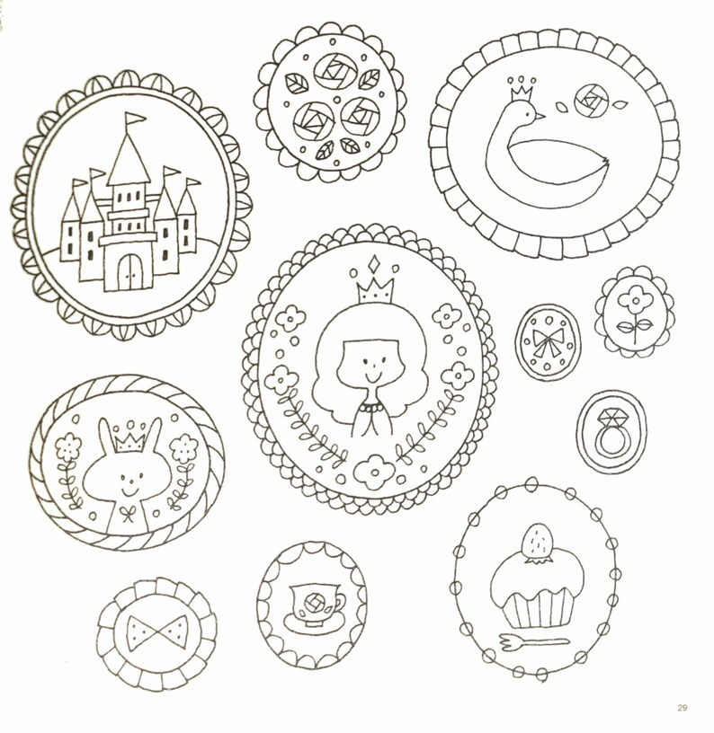 Japanese Coloring Book. Anti Stress Adorable Illustrations and Designs