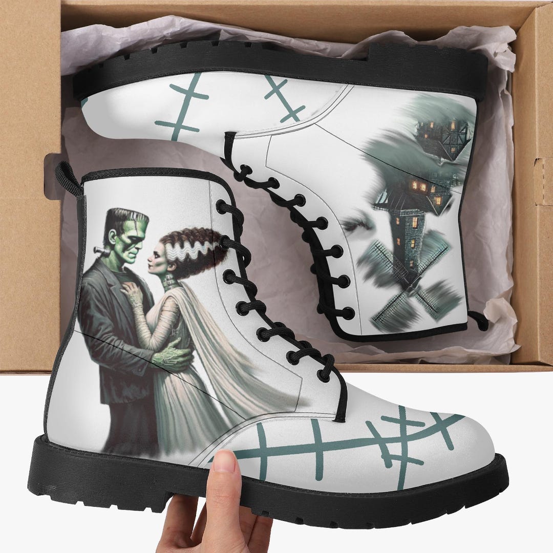 Frankenstein Bride Gothic Combat Boots – Classic Monster Love