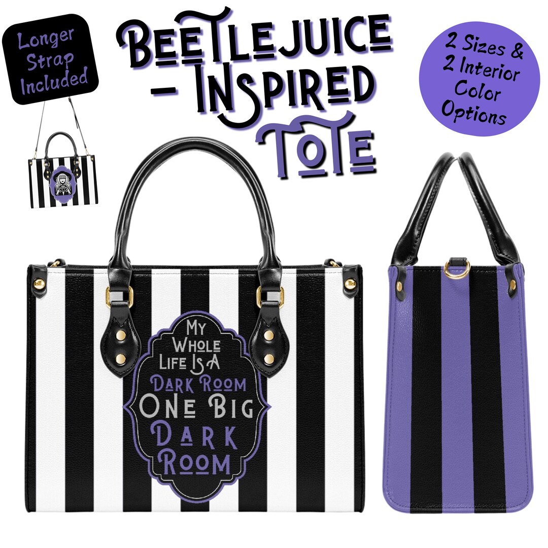 Beetlejuice Oversized Beetlejuice Tote Bag Amazon.com: Beetlejuice Logo Tote Bag : Clothing, Shoes  main image 2
