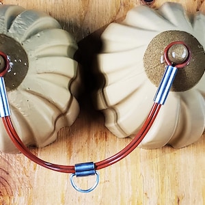 Red or Black Silicone Nipples Nooses: Aluminum Rings, D-Ring