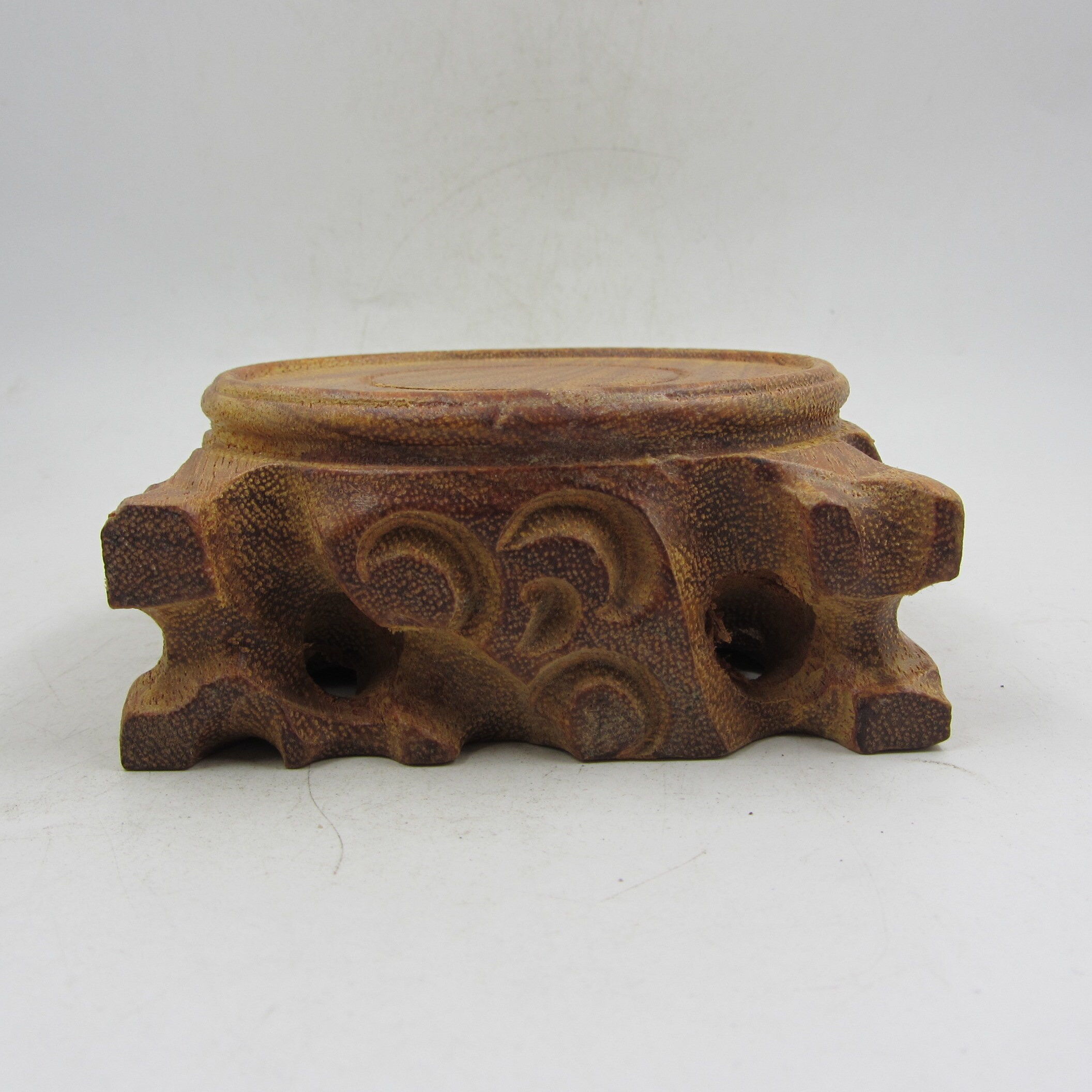 Wooden Square Display Stand - Vintage Plant Riser For Teapots, Vases & Buddha Statues