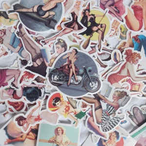 30 vintage femme féminine dame fille autocollant accessoire artisanat artiste journal journal intime