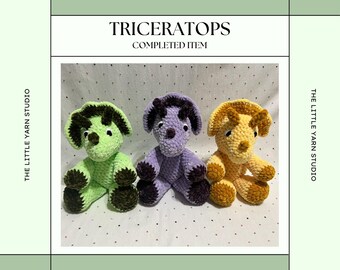 Crochet Triceratops Plush