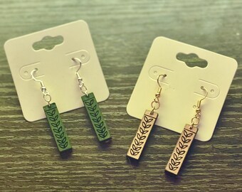 Wooden Vine Earrings