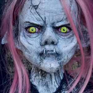 Creepy OOAK Goblin Pixie Elf Girl Doll,Custom Repaint