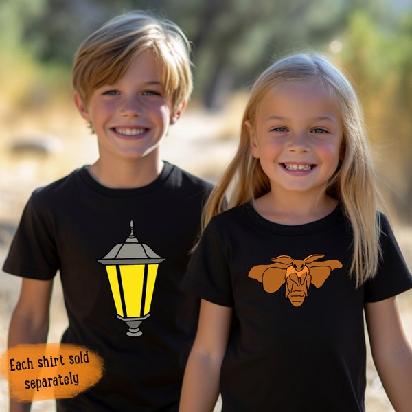 Moth to my Lamppost Kids Heavy Cotton™ T Shirt, Halloween Costume Shirt, Twin Shirt, Best Friends Shirt, Matching Shirt, Moth Shirt