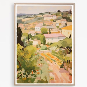 South of France Print, Provence painting,  Mediterranean Wall Art, Travel Print, France Poster, INSTANT DOWNLOAD