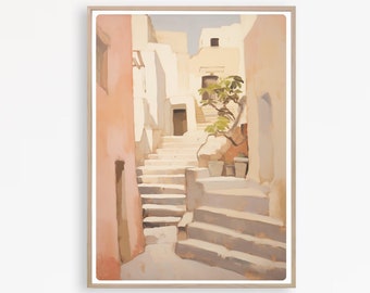 Mallorca Village Painting: Spain Travel Art Print (Digital Download)