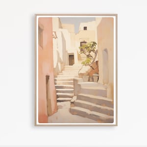Mallorca Print, Spain Art Print, Mallorca Village Painting, Spain Travel Print,  Mediterranean Wall Art, Instant Download