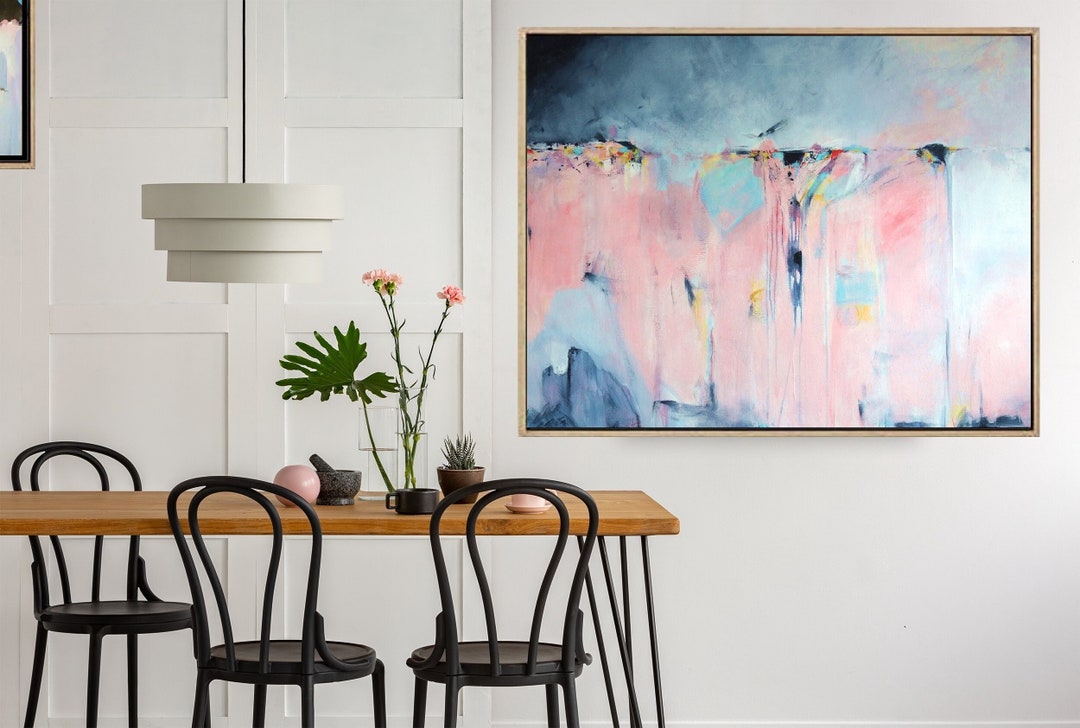 Grey and Pink Abstract Art Abstract Art Print Abstract Etsy