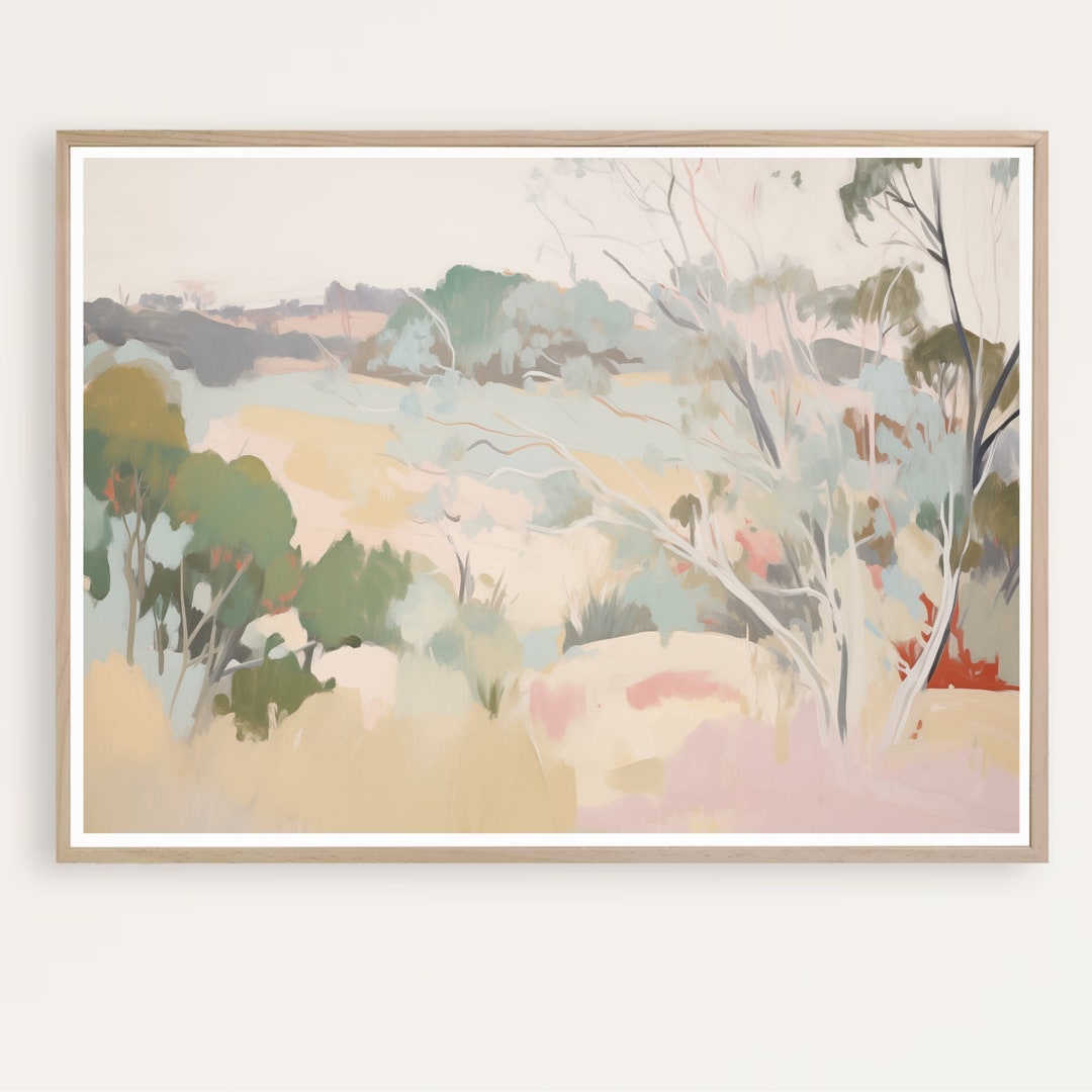 Australia Landscape Art, Australian Outback Print, Watercolor Painting ...