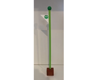 Super Mario Inspired Castle Flag: 3D Printed Desk or Aquarium Decor