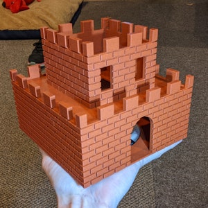 Super Mario Brothers Inspired Castle - 4:3 aspect ratio - 3D Printed