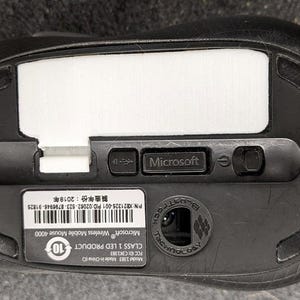 Replacement Battery Cover for Microsoft Wireless Mobile Mouse 4000 (Model 1383) - 3D Printed