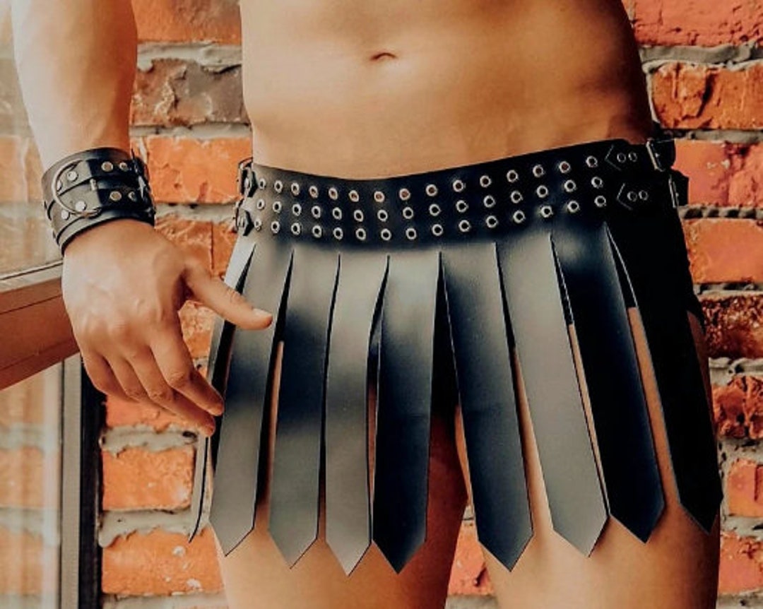 Handmade Real Leather Gladiator Skirt Roman Gladiator Skirts Etsy