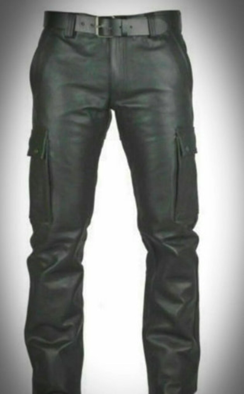 Madison Misleidend Verstenen Genuine Black Leather Cargo 6 Motorbike Pant Biker Jeans - Etsy