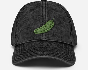 Pickle Embroidered Vintage Cotton Twill Cap